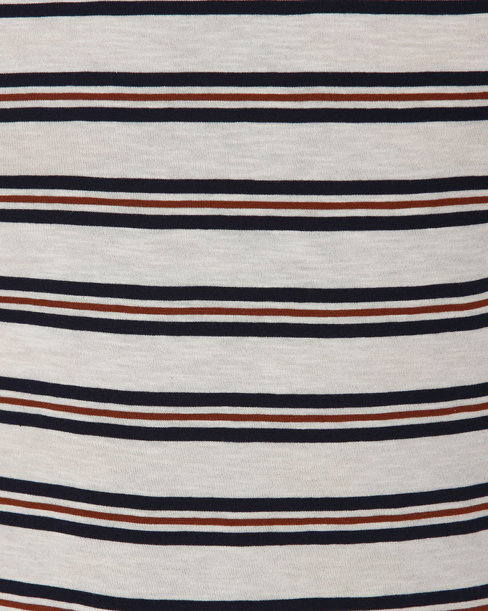 White Striped Crew Neck T-Shirt