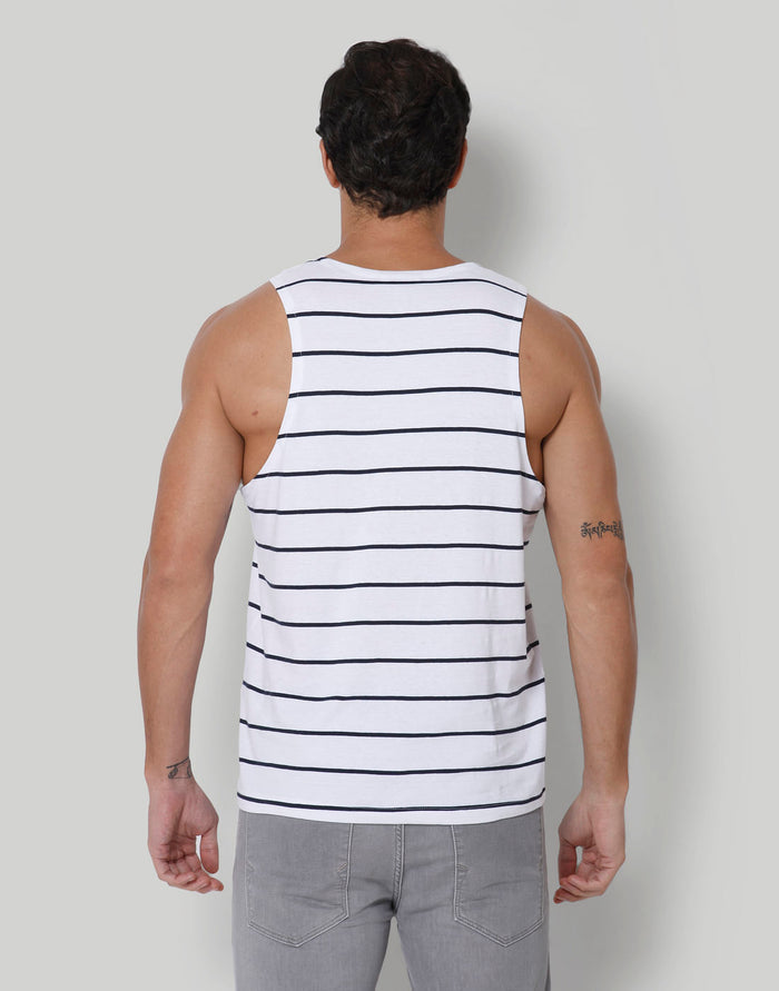White Striped Vest