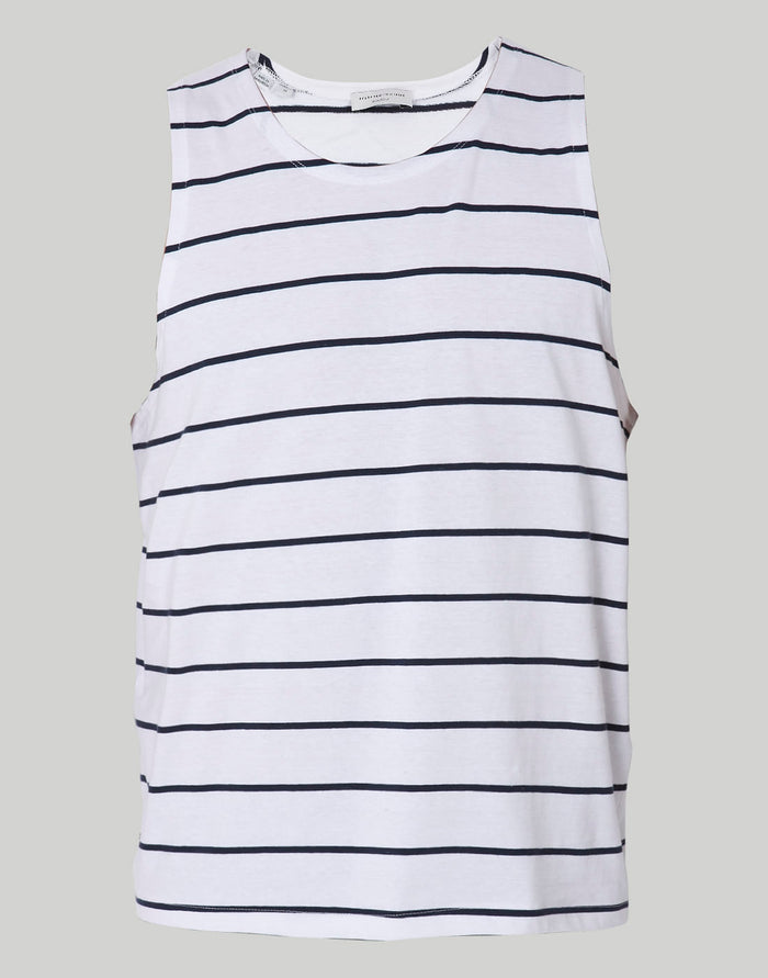 White Striped Vest