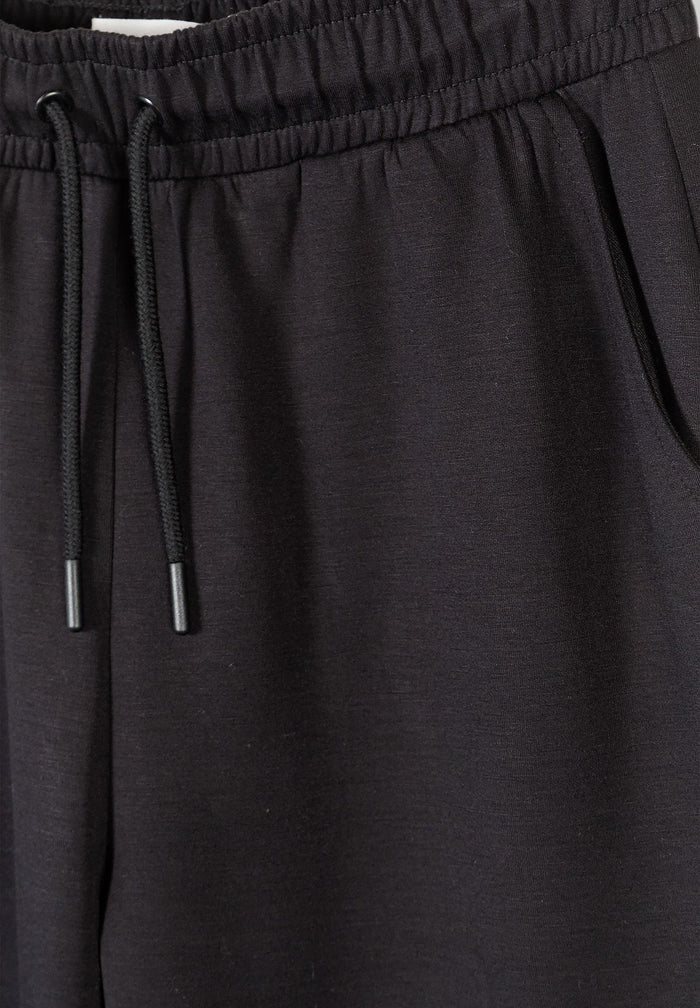 Wide Leg Joggers, Black, Cargo Pockets - 3