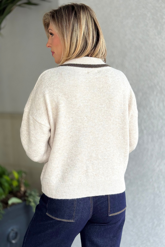 Wild Mane Horse Motif Knit Sweater