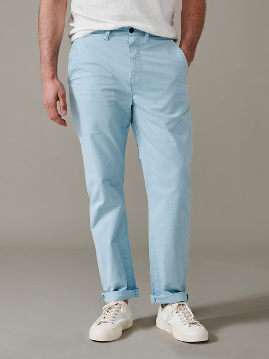 Aubin Light Blue Witham Stretch Chino | Chinos