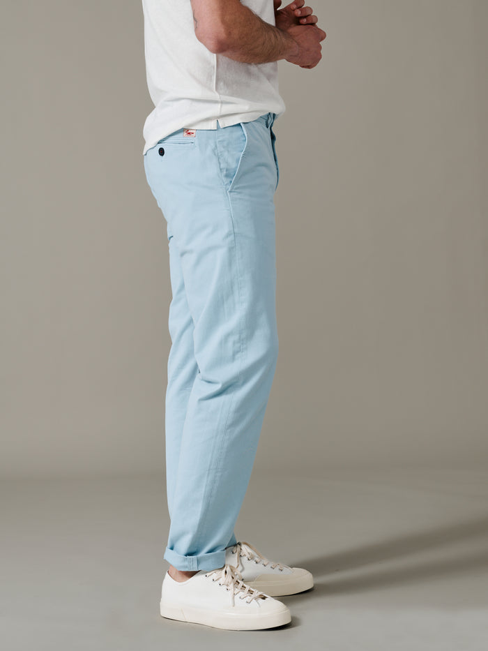 Aubin Light Blue Witham Stretch Chino | Chinos