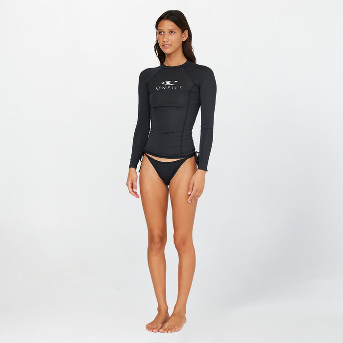 Women's Classic Long Sleeve Rash Vest - Black
