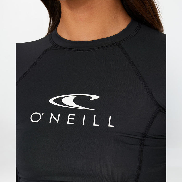 Women's Classic Long Sleeve Rash Vest - Black