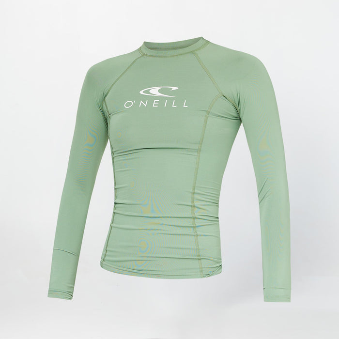 Women's Classic Long Sleeve Rash Vest - Oil Green