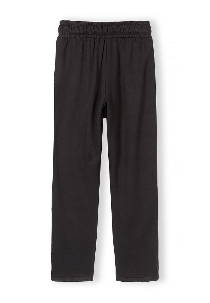 Wide Leg Joggers, Black, Drawstring Waist - 2