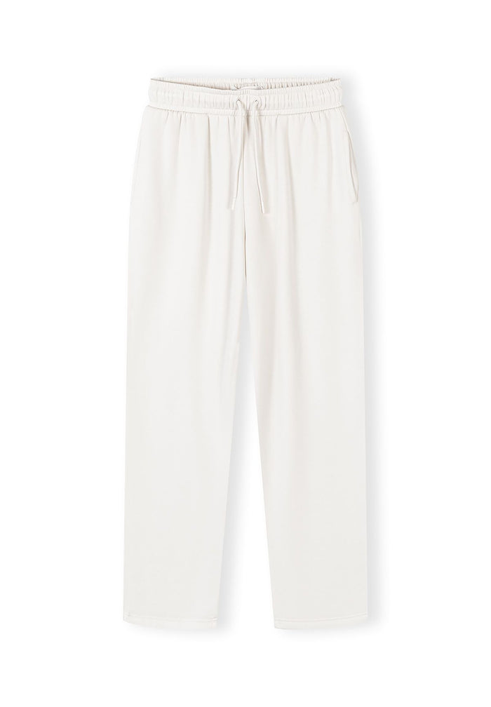 Wide Leg Joggers, Off White, Drawstring - 1