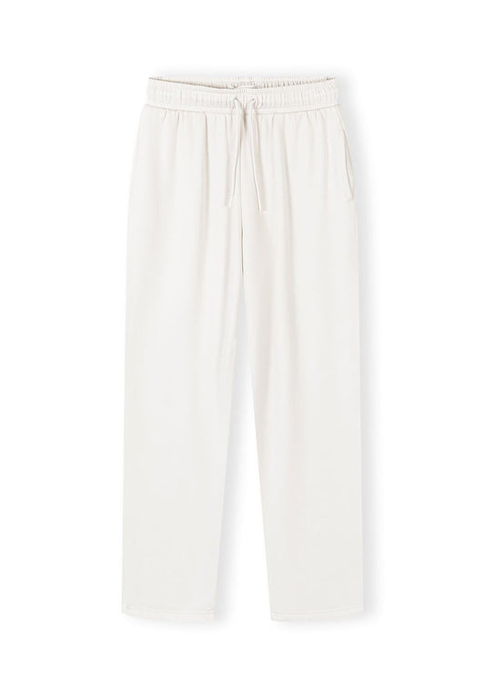 Wide Leg Joggers, Off White, Drawstring - 1