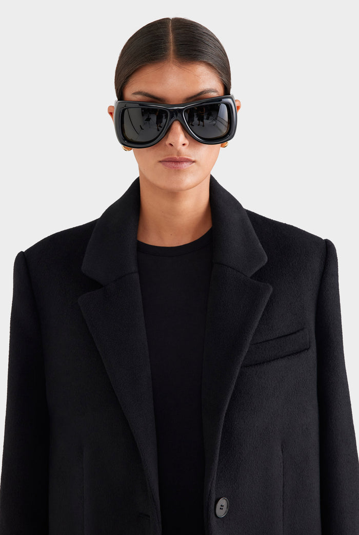 Wool Cashmere Coat - Black