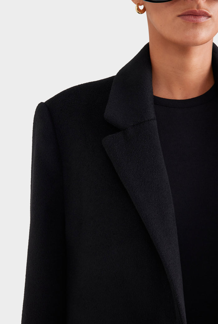 Wool Cashmere Coat - Black