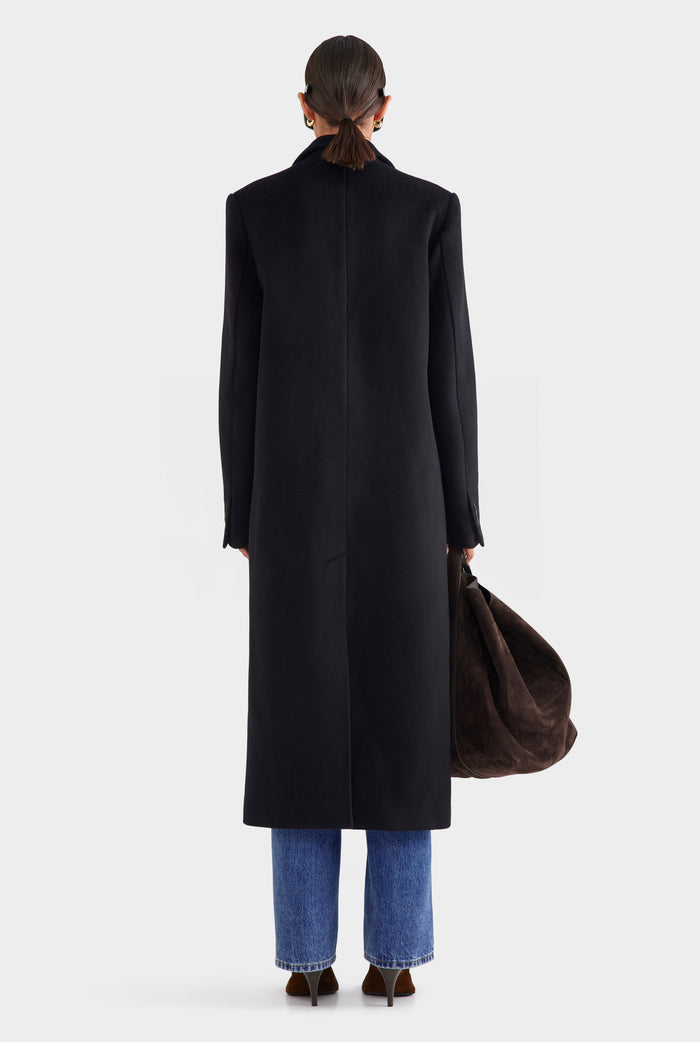 Wool Cashmere Coat - Black