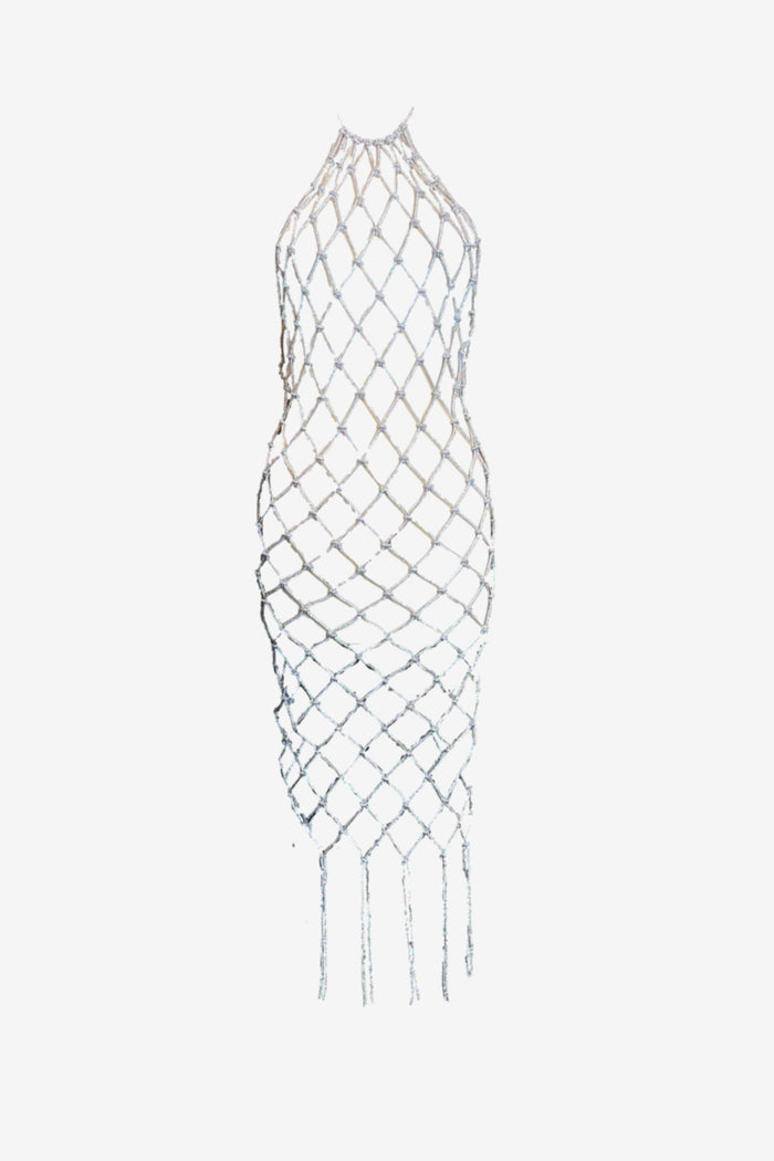 Zara Webbed Silver Lurex Overlay image 0