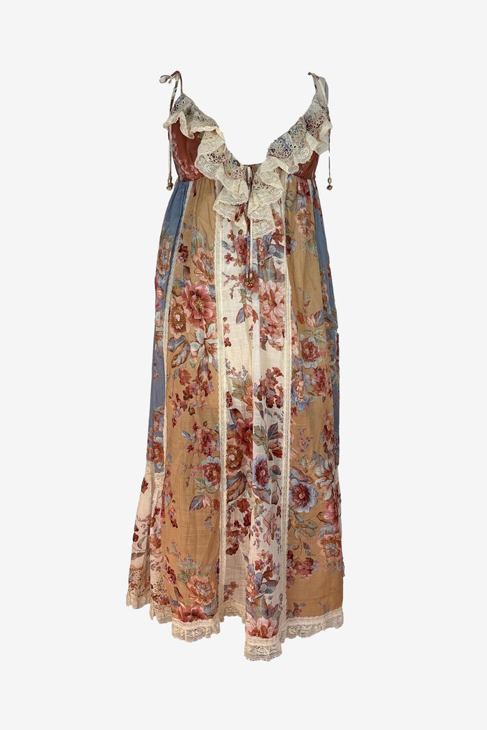 Zimmermann Awaken Lace Trim Floral Maxi Dress