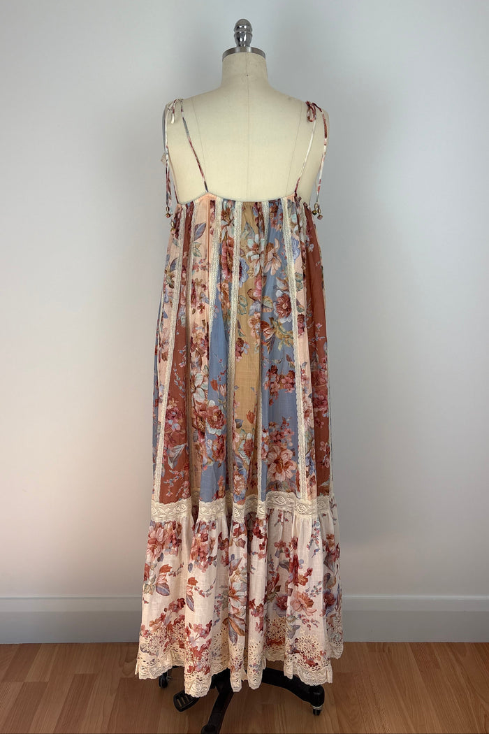 Zimmermann Awaken Lace Trim Floral Maxi Dress