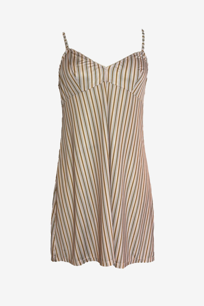 Zimmermann Blush Striped Linen Midi Sundress