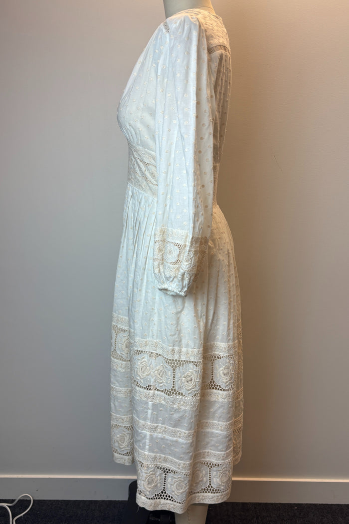 Zimmermann V Neck Cream Midi Dress image 1