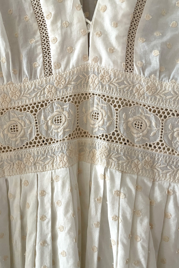 Zimmermann V Neck Cream Midi Dress image 3