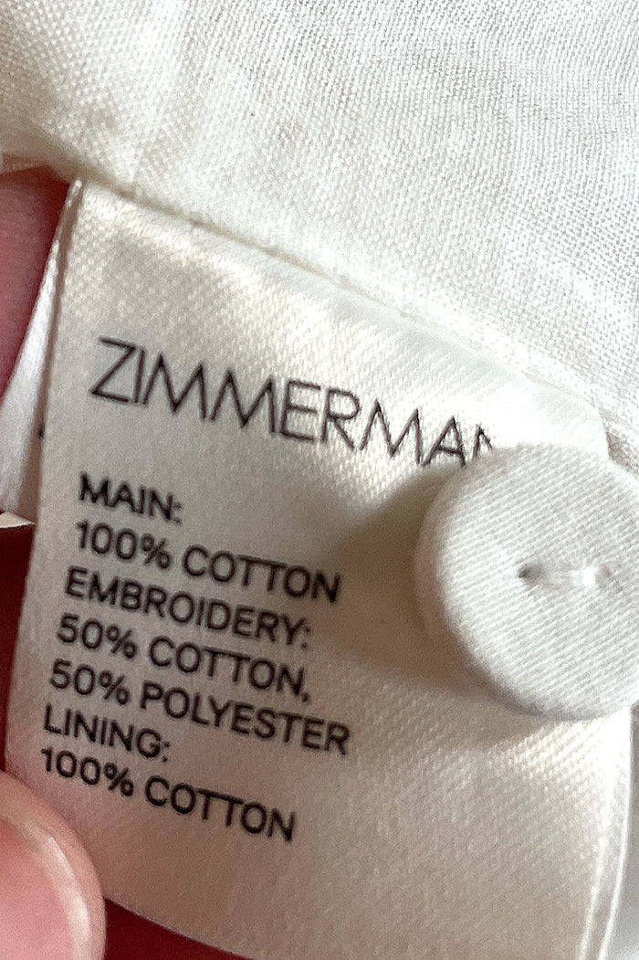 Zimmermann V Neck Cream Midi Dress image 5