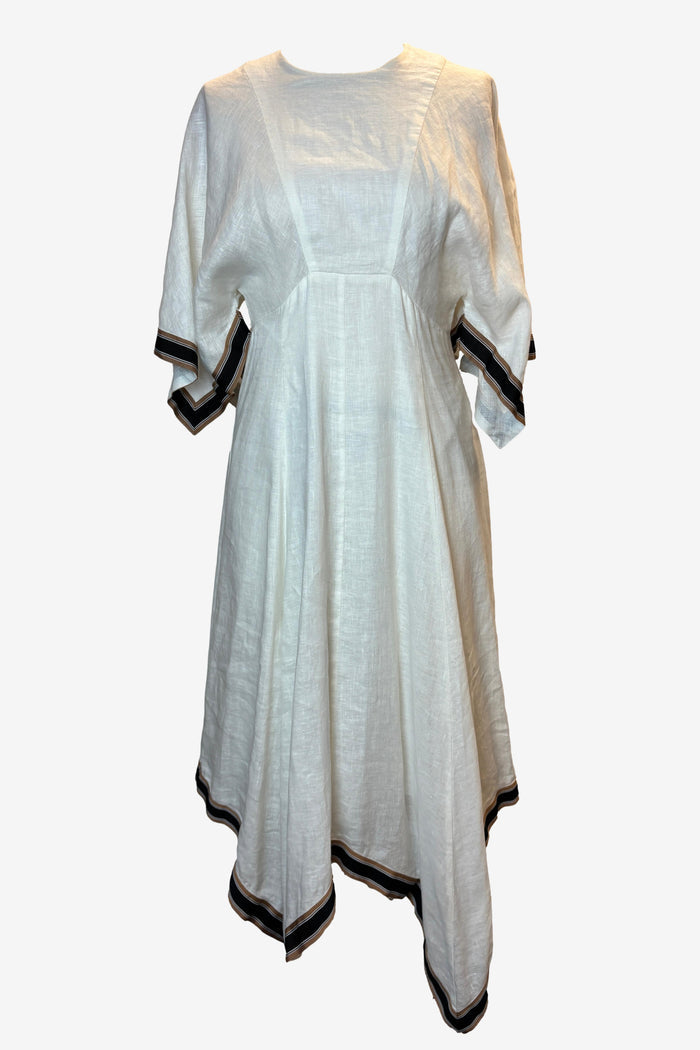 Zimmermann White Handkerchief Hem Midi Dress image 0
