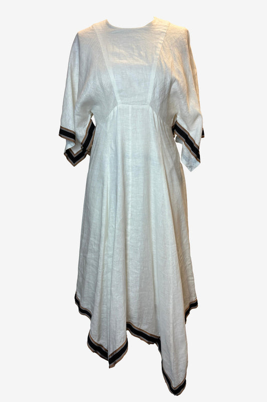 Zimmermann White Handkerchief Hem Midi Dress image 0