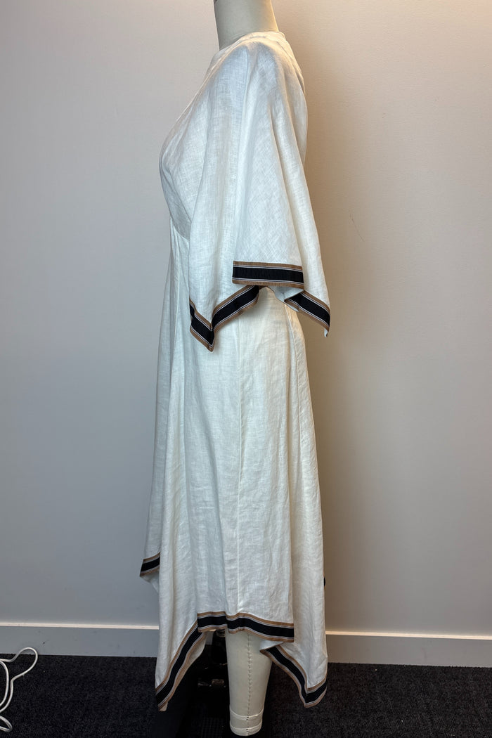 Zimmermann White Handkerchief Hem Midi Dress image 1