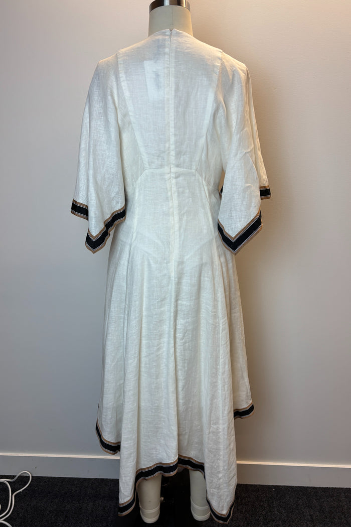 Zimmermann White Handkerchief Hem Midi Dress image 2
